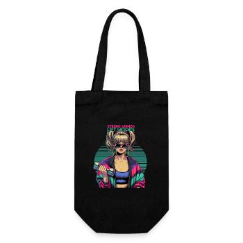 Femmes fortes Haltérophilie Gym Années 90 Cadeau - Sac à bouteille - noir - Devant