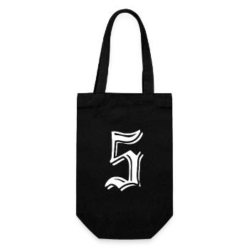 Five - Gift Bag for Bottles - black - Front