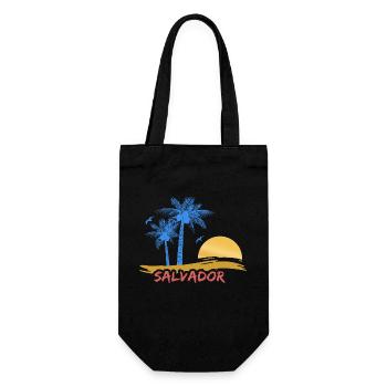Geschenk für Salvador - Geschenkbeutel für Flaschen - Schwarz - Vorne