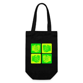Camera – Pop Art Photography Camera - Gift Bag for Bottles - black - Front