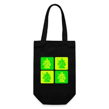 Pop Art Kendo Samurai - Gift Bag for Bottles - black - Front