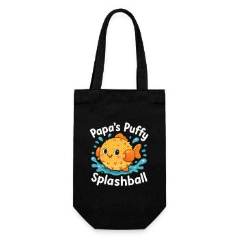 Papa’s Puffy Splashball Funny Water Fish - Gift Bag for Bottles - black - Front