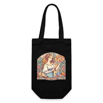 Pizzaïolo Art Nouveau Délicieux Cadeau Pizza - Sac à bouteille - noir - Devant