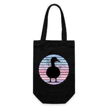 Vintage Duck - Geschenkbeutel für Flaschen - Schwarz - Vorne