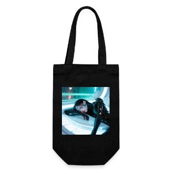 N-dless Nights: Sleeping cyberpunk girl - Gift Bag for Bottles - black - Front