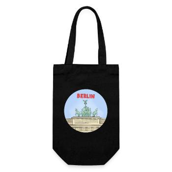German City Berlin - Gift Bag for Bottles - black - Front