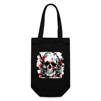 Biker Club Tattoo Trash Polka Style - Geschenkbeutel für Flaschen - Schwarz - Vorne