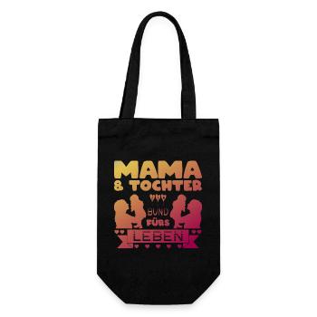 Beste Mama Und Tochter Partnerlook Outfit - Geschenkbeutel für Flaschen - Schwarz - Vorne