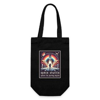 Navette spatiale - Le voyage commence - Sac à bouteille - noir - Devant