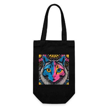 Electric Cat - Gift Bag for Bottles - black - Front