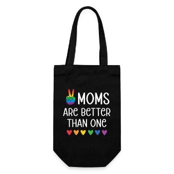 Mois de la fierté LGBTQ - Deux mamans valent mieux qu’une - Sac à bouteille - noir - Devant