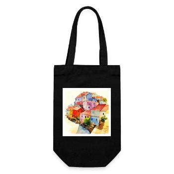 Optical Illusion - Abstract Art - Gift Bag for Bottles - black - Front