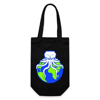 Octopus attaque Terre Géant Alien Monstre Cool - Sac à bouteille - noir - Devant