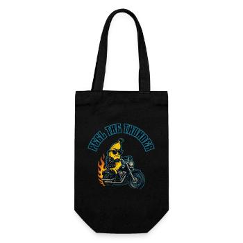 Bananenbiker - Geschenkbeutel für Flaschen - Schwarz - Vorne