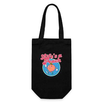 Life's a Peach - Gift Bag for Bottles - black - Front