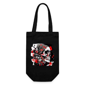 Skull Splash Trash Polka Tattoo - Gift Bag for Bottles - black - Front