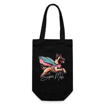 Super Dog Belgian Shepherd Cape Gift - Gift Bag for Bottles - black - Front
