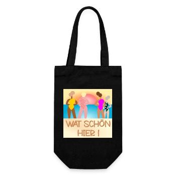 FRAUEN STRAND SONNENUNTERGANG - Geschenkbeutel für Flaschen - Schwarz - Vorne
