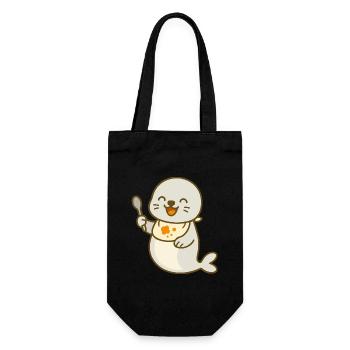 Alimentation avec le bébé phoque - Sac à bouteille - noir - Devant