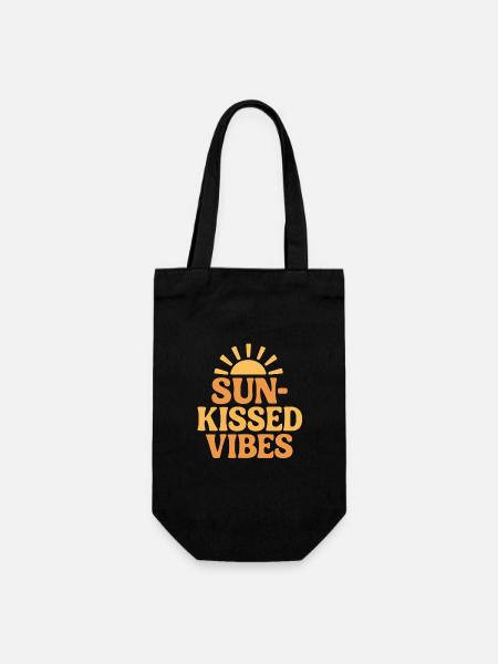 Sun‑Kissed Vibes - Geschenkbeutel für Flaschen - Schwarz