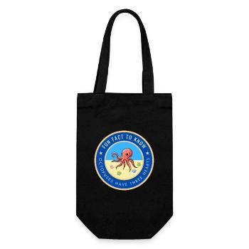 Octopuses have three hearts - Gift Bag for Bottles - black - Front