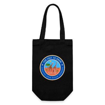 Giraffes have black tongues - Gift Bag for Bottles - black - Front