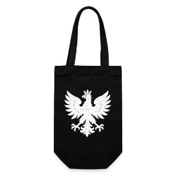 Der weiße Adler mit goldener Krone, der Polska rep - Geschenkbeutel für Flaschen - Schwarz - Vorne
