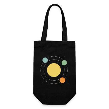 Orbite du Soleil Abstrait Print Design - Sac à bouteille - noir - Devant
