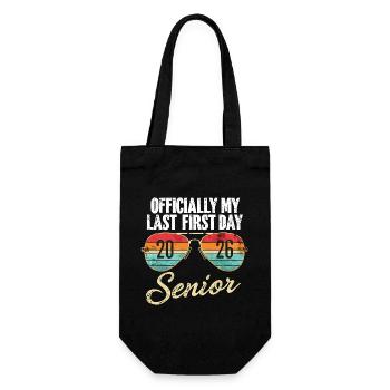 Last First Day Senior 2026 - Gift Bag for Bottles - black - Front