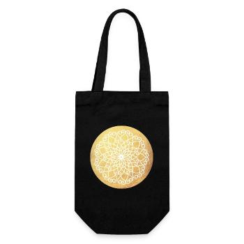 Ornement de Yoga Soleil Or Mandala Méditation Inde - Sac à bouteille - noir - Devant
