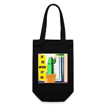 It Is What It Is. I Guess. – Moody Cactus Edition - Gift Bag for Bottles - black - Front