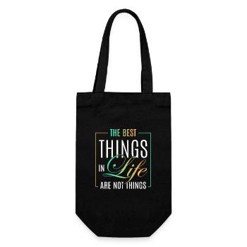 The best things in life - Gift Bag for Bottles - black - Front