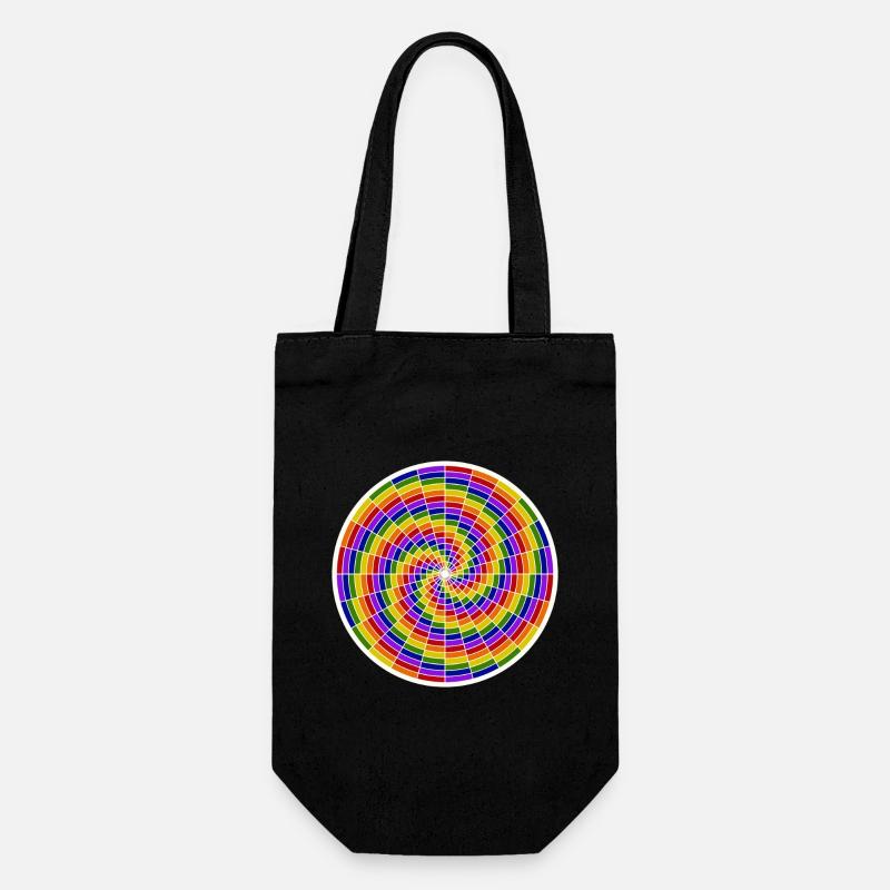 Farbige Spirale Kunstgestaltung - Geschenkbeutel für Flaschen - Schwarz