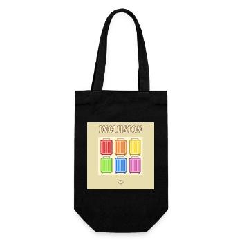 Inklusion Diversit Pride Fiert Koffer - Geschenkbeutel für Flaschen - Schwarz - Vorne