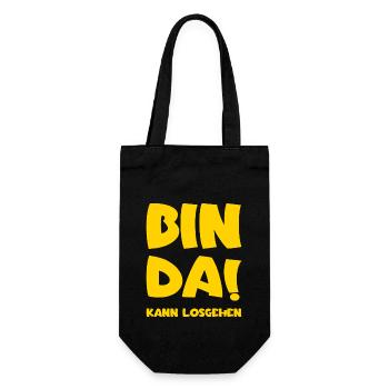 I'm there - I'm ready to go - Gift Bag for Bottles - black - Front