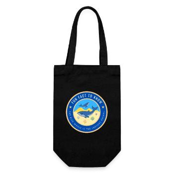 The blue whale is the largest animal - Gift Bag for Bottles - black - Front