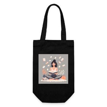Bookaholic - Gift Bag for Bottles - black - Front