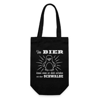Bier Spruch - Geschenkbeutel für Flaschen - Schwarz - Vorne