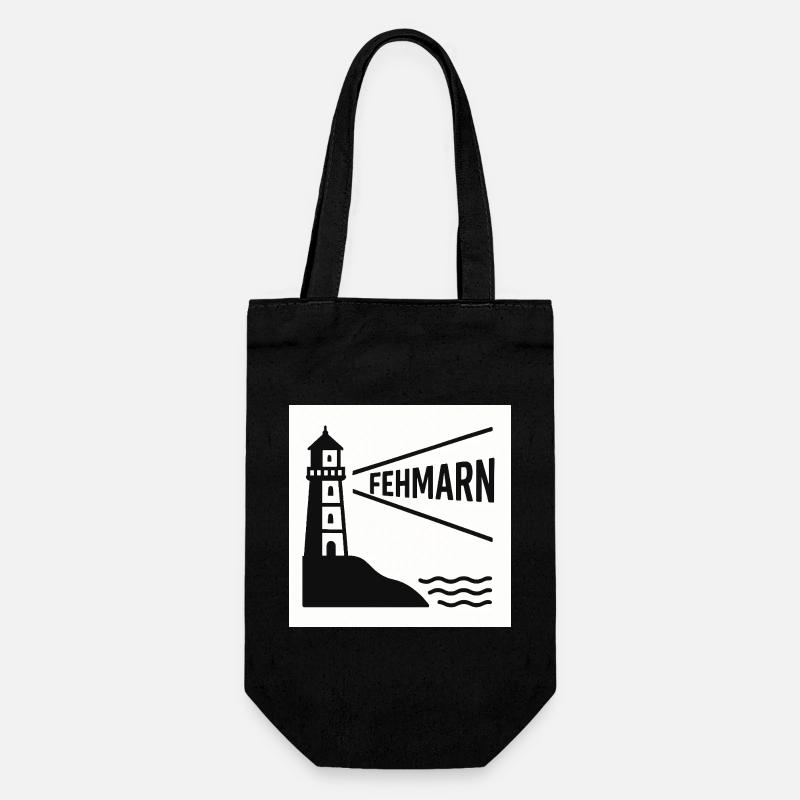 Fehmarn - Geschenkbeutel für Flaschen - Schwarz