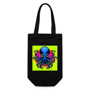 Octopus - Gift Bag for Bottles - black - Front