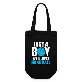 Just a Boy Who Loves Handball - Gift Bag for Bottles - black - Front