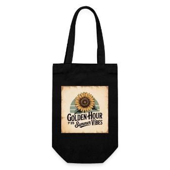 Sunflower Summer Vibes Inspired Design - Gift Bag for Bottles - black - Front