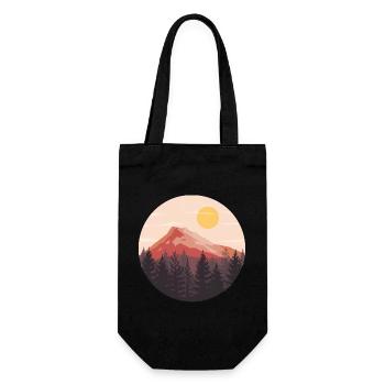 Sunset Landscape Nature Lover - Gift Bag for Bottles - black - Front