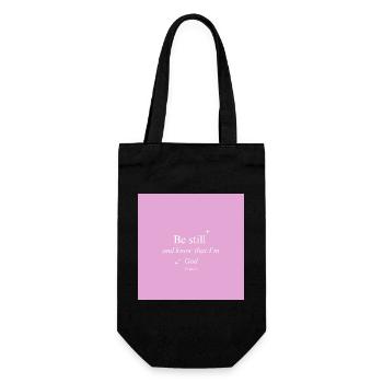 Be still and know that I'm God - Gift Bag for Bottles - black - Front