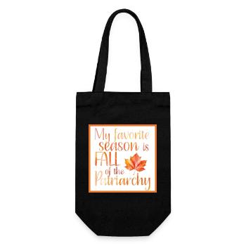 Saison préférée chute du patriarcat - affiche - Sac à bouteille - noir - Devant
