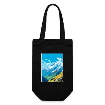 El Morado Chile Vintage-Reiseplakat Stadtbild - Geschenkbeutel für Flaschen - Schwarz - Vorne