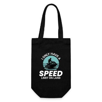 Ich habe nur auf Land-Jetskis eine Geschwindigkeitsbegrenzung - Geschenkbeutel für Flaschen - Schwarz - Vorne