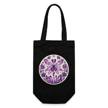 Mystical Crystal Fairy Design - Gift Bag for Bottles - black - Front