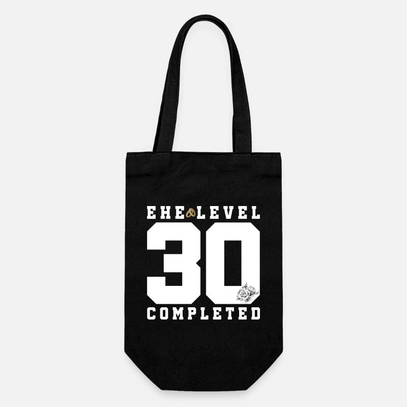 30th Wedding Anniversary - Gift Bag for Bottles - black