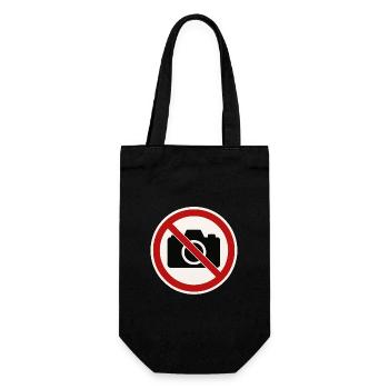 Photos forbidden! - Gift Bag for Bottles - black - Front